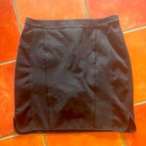 White House Black Market lined black skirt sz 12